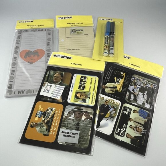 NBC's The Office TV Show Notepads, Magnets & Pens | Dwight, Jim, Michael - Picture 1 of 8